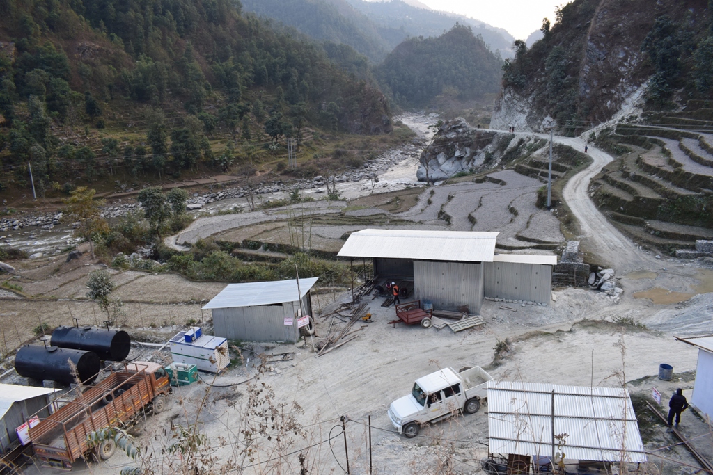 तल्लो लिखु जलविद्युत आयोजनाको काम तिब्र गतिमा