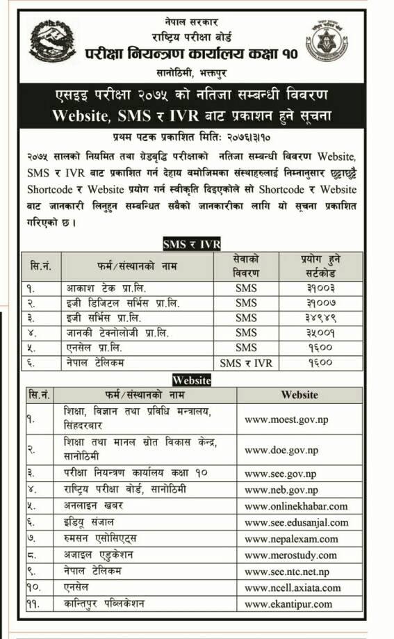 यसरी हेर्न सकीन्छ एसइईको नतिजा