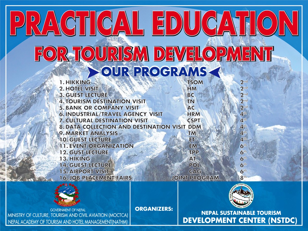 पर्यटन बिकासको निम्ति नेपाल दिगो पर्यटन बिकास केन्द्रको प्रयोगात्मक शिक्षा अभियान सुरु