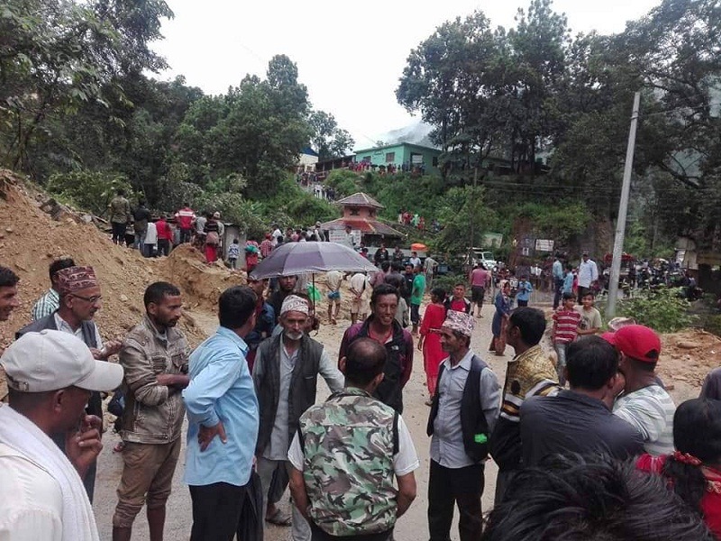 काभ्रेमा पहिरोले पुरिएर चार वर्षीय बालकको मृत्यु