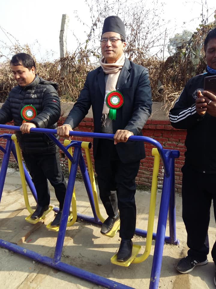 भक्तपुरका वडामा अब रनिङ मेसिन सहितका दुइटा निःशुल्क जिमखाना